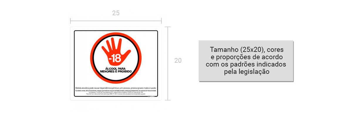 lei 14.592- Placa Lei Álcool para Menores é Proibido