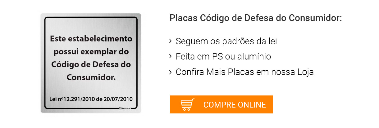 Placa de leis aviso este estabelecimento possui exemplar do código