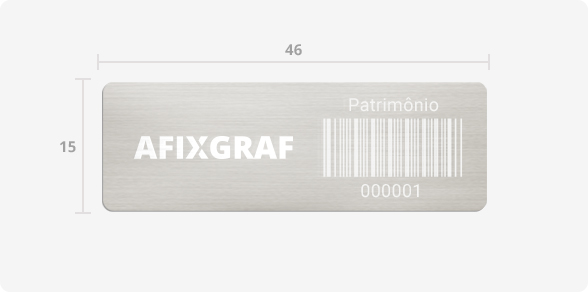 Afixgraf - Placa de Patrimônio em Aço Inox