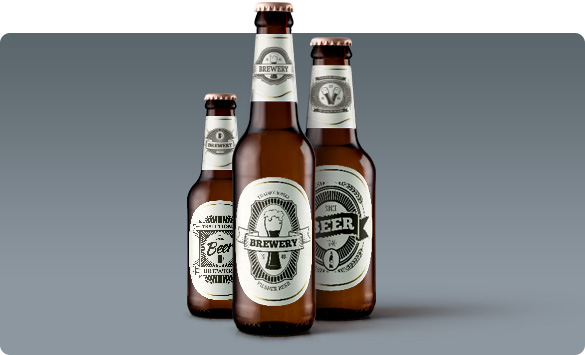 Rótulos para garrafas de cerveja 