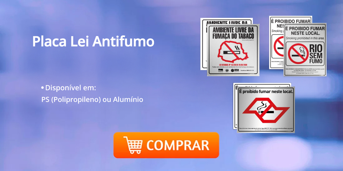 Placas de Sinalização para Restaurantes - Placa Proibido Fumar