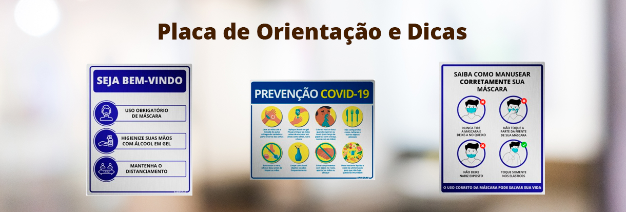 Placas Exigidas pela Vigilância Sanitária - placas de prevenção ao covid