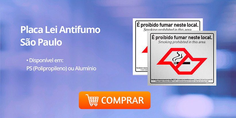 Placas de Sinalização para Restaurantes - Placa Proibido Fumar