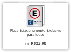 Placa estacionamento com novo pictograma idoso