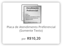 Placa atendimento preferencial sem texto com novo pictograma idoso