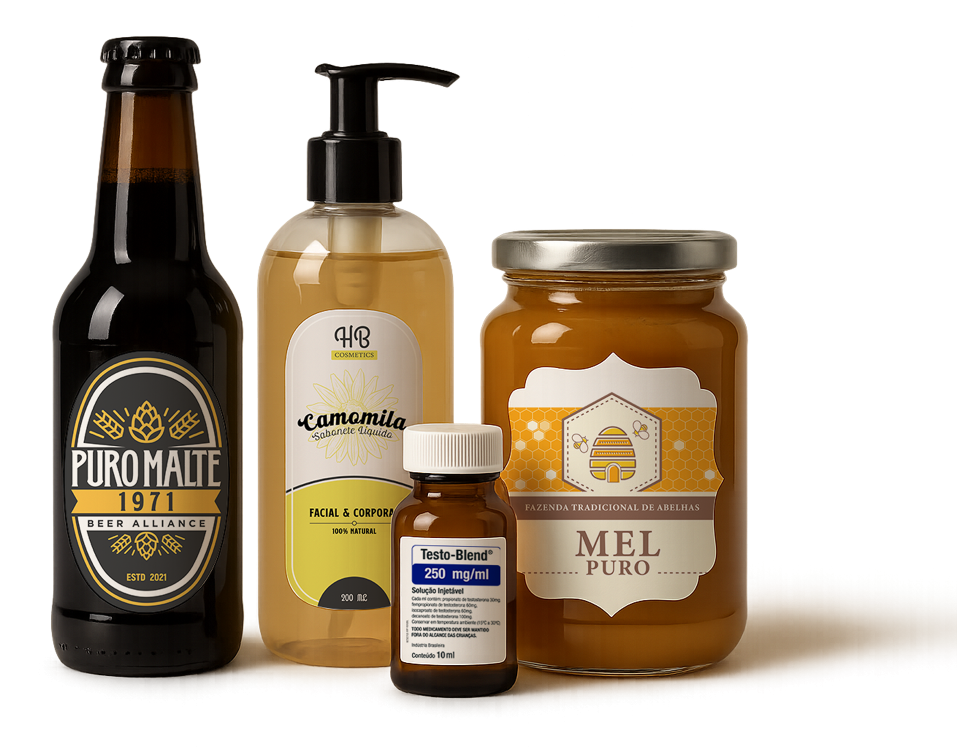Rótulos para embalagens de diversos produtos 