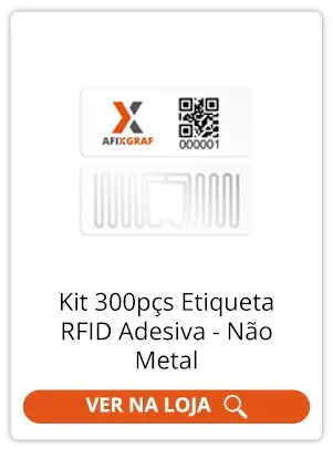 Kit 300pçs Etiqueta RFID Adesiva - Não Metal