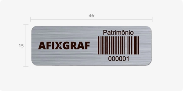 Medidas das placas patrimoniais em aço inox