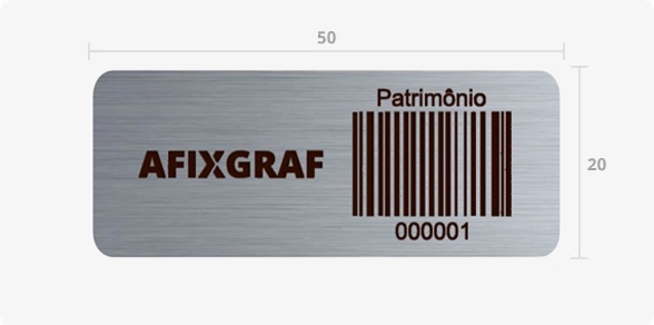 Medidas das placas patrimoniais em aço inox