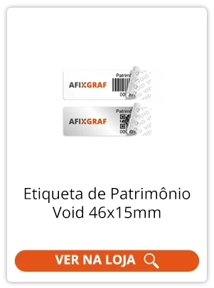 Etiqueta de segurança patrimonial Void Personalizada 46x15mm - compre online