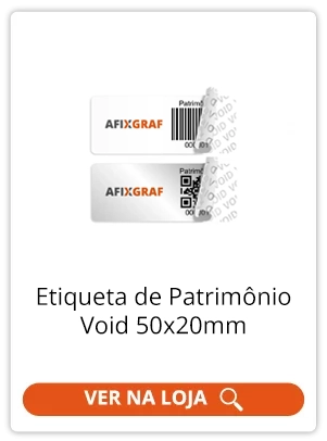 Etiqueta de segurança patrimonial Void Personalizada 50x20mm - compre online