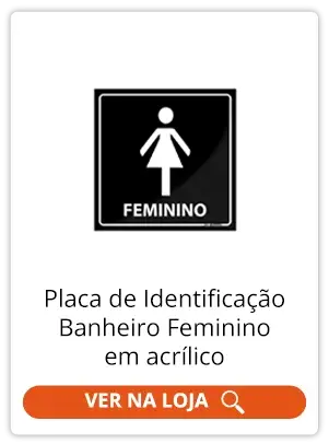 Placa para escritórios banheiro feminino em acrílico