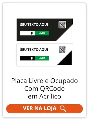 Placa para escritórios livre ocupado personalizada