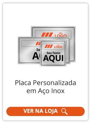 Placa Personalizada em Aço Inox - compre online