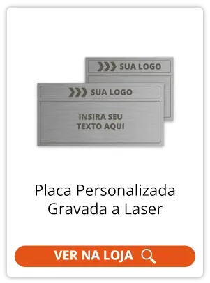 Placa Personalizada Gravada a Laser - compre online