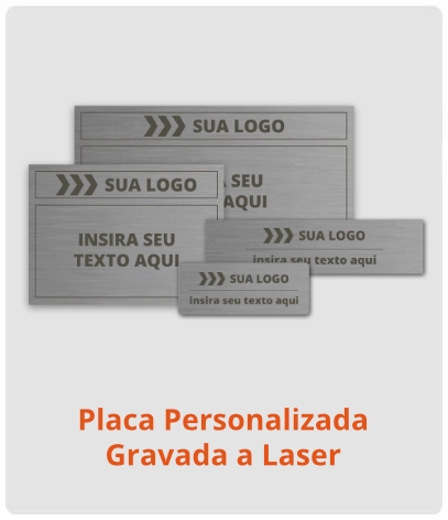 Placa de identificação em aço inox gravada a laser