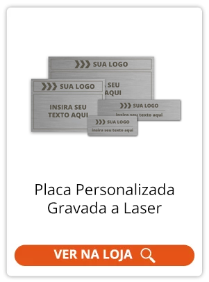 Placa Personalizada Gravada a Laser | Afixgraf
